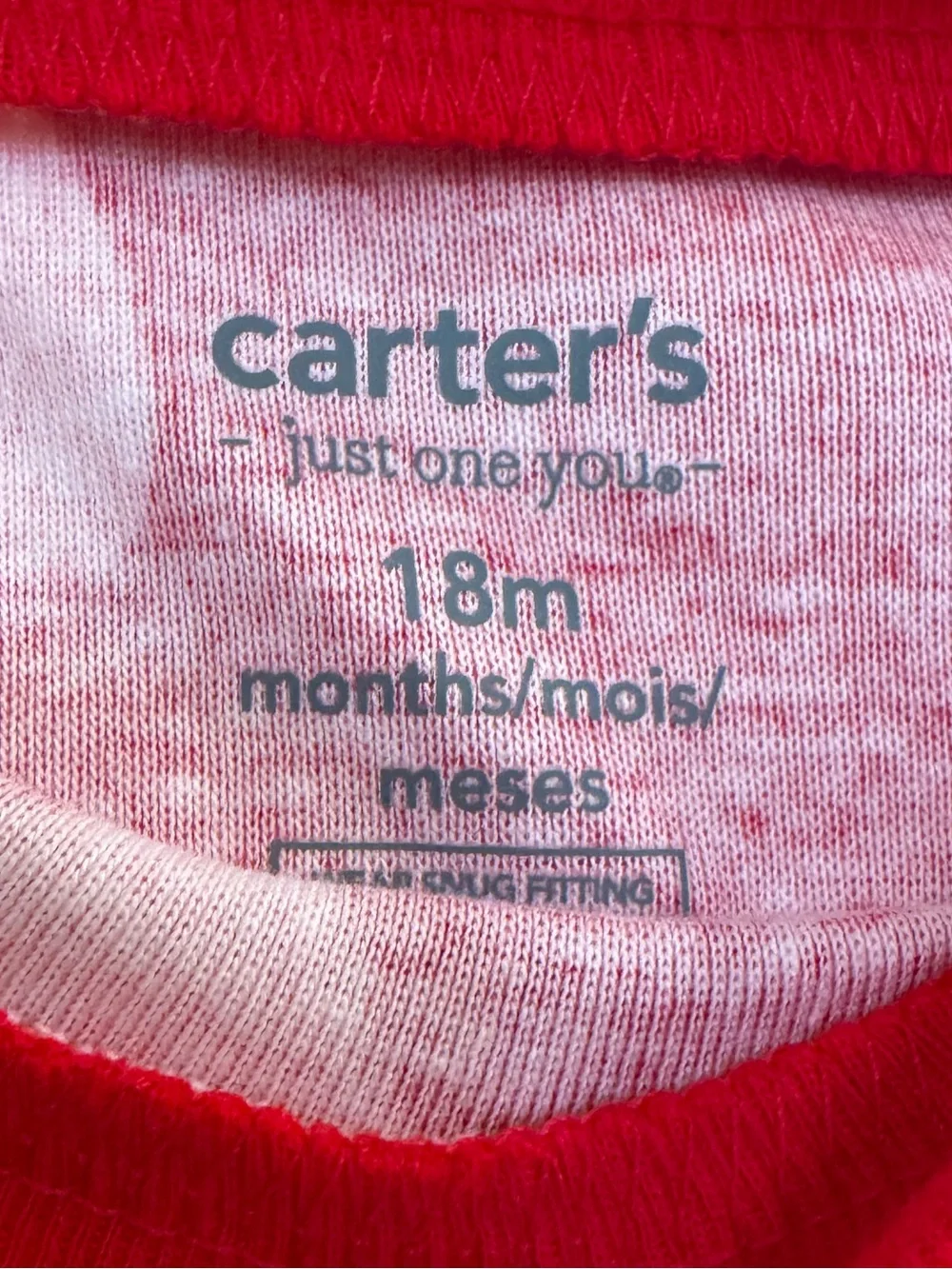 2- Carter's Baby Toddler Girl Shirts Red & Pink Hearts & Pink  & Cherries 18 Mo